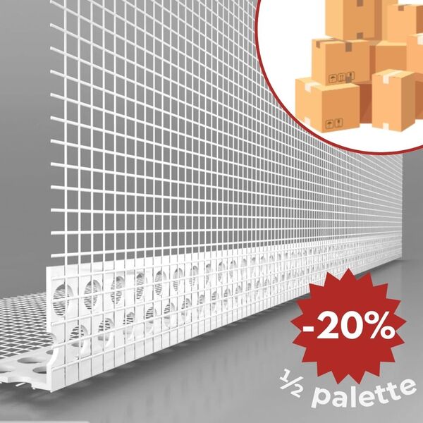 PROMO CORNIERE ENTOILÉE - DEMI-PALETTE À -20% PROMO - LK PVC